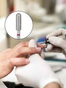 klimonla Russian Manicure Diamond Grinding Head - Cylinder & Round Tips For Dead Skin Removal, Cuticle Care And Nail Prep Tools (Professional Salon & Home Use) - Silver - View 2