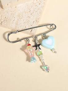 1pc Fringe Pendant Brooch, Bag Charm, Pants Waist Clip - one-size - View 6