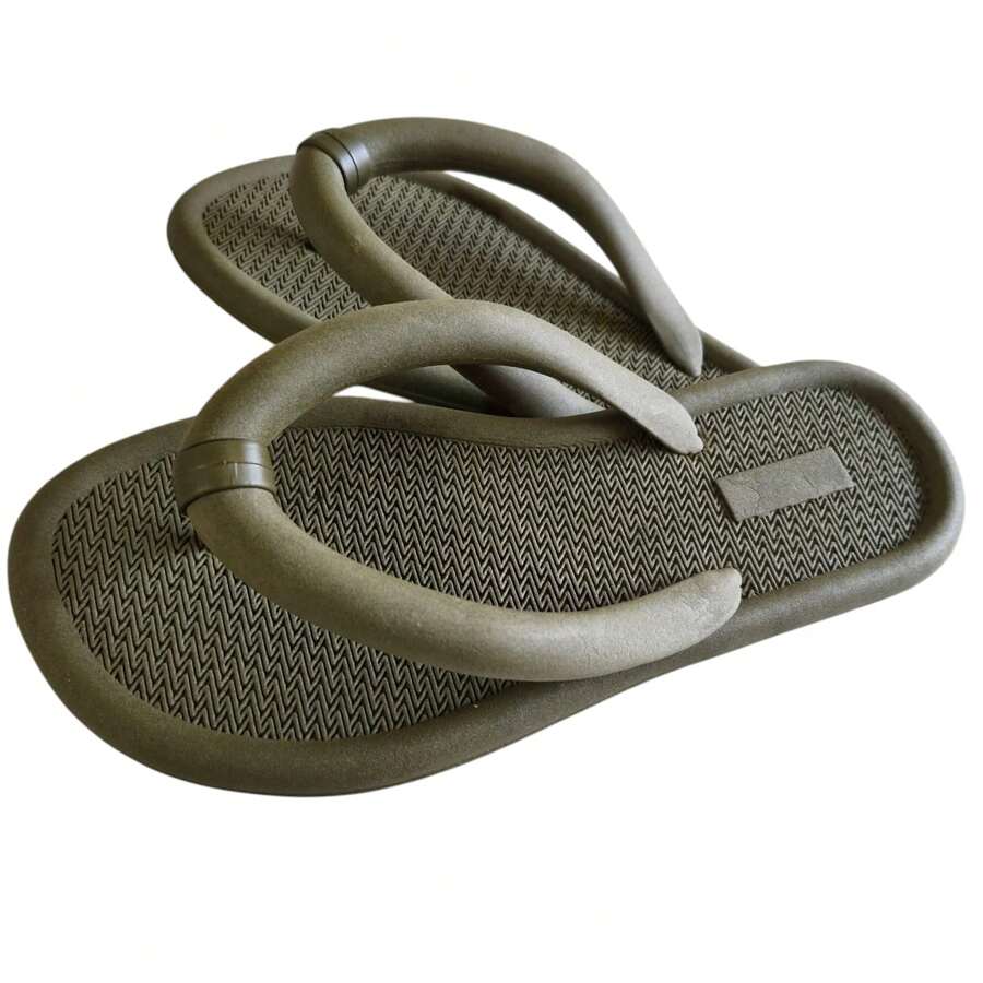 Women's Flip Flop Slippers Comfortable Non-Slip Various Colors - Verde militar - Ver 1
