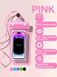 Mobile Phone Waterproof Bag, Swimming Supplies, Diving Supplies, Outdoor Supplies,Waterproof Phone Pouch, Waterproof Phone Lanyard Case With I Phone 16/15/14/13/12 Pro Max Up To 8.3", Phone Dry Bags For Vacation Beach Pool Kayak Cruise Travel Essentials