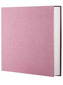 自粘磁性剪贴簿相册，40 页，亚麻精装 DIY 相册，包括金属笔和 DIY 配件，兼容 3x5、4x6、5x7、6x8、8x10、8.5x11 和 11x10.6 英寸照片，适合返校 - 粉色 - 查看 2
