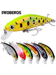 1 Pieza Señuelo De Pesca Artificial,Señuelos De Pesca Para Agua Dulce Con Señuelos De Plástico Blando, Señuelo De Pesca Suave Realista Con Anzuelo, Cebo Artificial De Pez Biológico Con Cola Oscilante, Lubina y Otros Peces, Duradero Y Resistente a La Corrosión, Ideal Para Pesca De Agua Dulce Y Salada, Pesca 1 pieza de señuelo de pesca artificial flotante duro de cebo para la pesca de bajo y lucio - Rosa - Ver 10