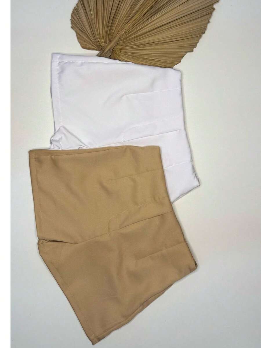 Kit Of 2 New Fashion Tailored Social Shorts 2025 - 白色 米色 - 查看 1