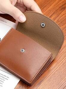 Minimalist Silver Clasp Pouch, Wallet, High-Quality Compact Coin Purse, Large Capacity Card Holder - Multicolor - View 2