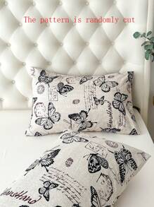 1 pièce Taie d'oreiller enveloppe papillon 100% polyester, sans rembourrage