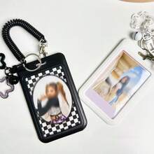 透明亚克力韩流照片卡夹信用卡身份证保护套照片展示夹包吊坠钥匙扣、学校用品、返校 - 彩色 - 查看 10