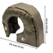 Ummickl Turbo Decke T6 Hitzeschild Turbolader Decke Befestigungsfedern für T5 T6 Turbine (Titan, T6)