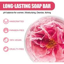 Rose Cleaning Care Essence Soap Whitening Body Cleaning Skin Lightening Black Spot Exfoliating Moisturizing Skin Brightening Soap