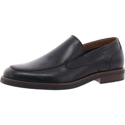 Banner Mens Solid Faux Leather Loafers