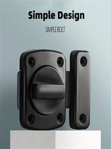 Heavy Duty Metal Rotary Bolt Door Lock, Home Security Hardware, Flexible For Left Or Right Doors, Silver/Black - Multicolor - View 7