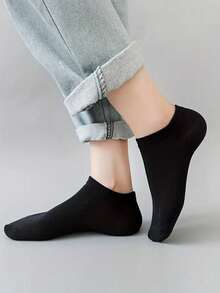 30 Pairs Ladies' Solid Black White Gray Color Ankle Socks, Versatile Casual Invisible Socks, Comfortable Soft Breathable Sweat-Absorbing Odor-Resistant Non-Slip, For Spring/Summer/Autumn, Unisex, Suitable For Home/Outdoor/Sports - Multicolor - View 5