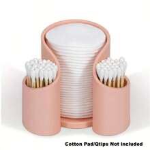 1 pièce Boîte de rangement pour tampons démaquillants, boîte de stockage pour nuancier, distributeur pour soie dentaire, organisateur de rangement pour fournitures de salle de bain, organisateur de maquillage pour tables de maquillage, accessoires de salle de bain essentiels, décoration de salle de bain, retour à l'école