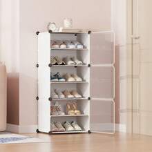 1pc Shoe Rack, 4/6/8 Tier Plastic Shoe Organizer Shelf For Closet, Hallway, Bedroom Entryway - Black - View 11