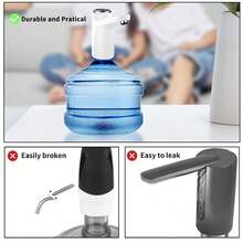 Automatic Water Dispenser, Electric Water Pump With Button Controls, USB Charging, Water Dispenser For Kitchen, Office And Outdoor, Wine Extractor - White - View 4