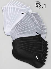 20/10/5/1 Pair Of Men's Short Socks, Invisible Socks,With Double Thread Anti Slip Design,White Socks,Black Socks,Low Cut Ped Socks,Ankle Socks, Moisture Wicking, Soft And Breathable, Suitable For Business And Leisure, Home And Sports, College Style, All Seasons For Daily Wear,Random Colors - Multicolor - View 13