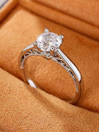 1 件青少年魅力方晶锆石戒指，适合女孩，适合生日礼物，适合派对珠宝，日常装饰