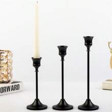 3PCS Elegant Set Of 3 Candle Holders, Candle Holder, Cone Candle Holder, Set Of 3 Candle Holders, Centerpiece For Weddings, Christmas Holidays, Birthdays, Parties, Retro Dining Tables