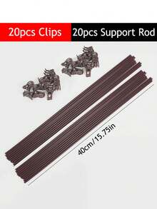 10 piezas/20 piezas Soporte para plantas de alambre de hierro con forma de vid y pinza para flores, poste de soporte para flores y plantas antialogamiento, pilar para plantas, marco de enredaderas, horticultura, fijación, planta en maceta - Soporte verde con diseño de mariposa hecho a mano, pinza para tallos de orquídeas, soporte para plantas, pinza de plástico para enredaderas, crecimiento de flores, pinza para ramas verticales, pinza de soporte para plantas de jardín