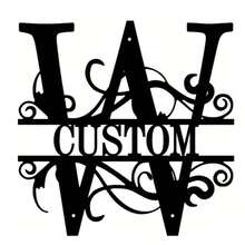 1 Fine Metal Art Logo - Personalized Last Name Logo, Name Design, Home Decoration With Custom Initials Thumbnail, Classic Style, Wall-Mounted Wall Art Decoration For Theme Parties, Perfect Heartfelt Gifts For Friends And Family