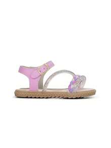 Kindi Children's Sandals With Rhinestones - Charming, Modern And Perfect For Girls Stylish And With Impeccable Fit - Colors: White And Bubblegum Pink - 粉色 - 查看 8