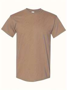 5-Piece Set, 100% Cotton T-Shirt, Men's Classic Solid Color Short Sleeved T-Shirt - Multicolor - View 2