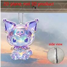 Sanrio 2D Flat Sanrio Kuromi Acrylic Cartoon Charm: Radiating Brilliant Luster Kawaii Crystal Doll Pendant! Suitable For Bags, Rearview Mirrors, Keychains, And More, Bringing Dreamy Charm To Life, Great For Easter, Thanksgiving, Mother's Day, Party Gifts, Back To School Season