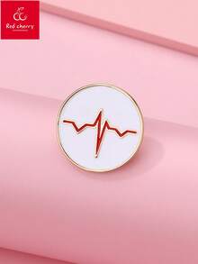 1pc Kids Zinc Alloy Lightning Print Fashion Badge, Decorates Clothes & Backpacks, Versatile Accessory Suitable For Children Daily Wear - one-size - View 1