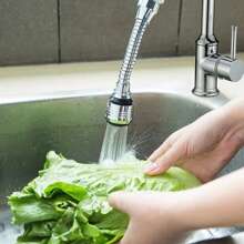 1 pezzo Prolunga per rubinetto d'acqua creativa a rotazione a 360°, modalità 2 in 1: prolunga e rotazione, beccuccio anti-schizzi, per risparmio idrico in cucina e prolunga rubinetto