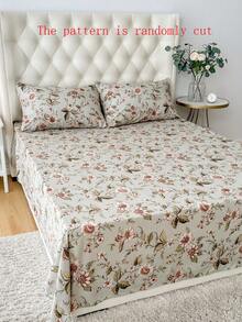 1件花卉图案床单，轻盈透气，柔软亲肤 - 彩色 - 查看 7