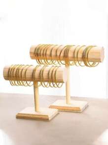 1 pièce Support de présentation en bois pour bracelet/jonc/montre, présentoir à bijoux. Organisateur de rangement d'été, cadeau de retour à l'école