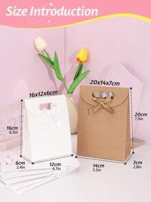 20pcs Customized Paper Bags, Personalized Packaging Bags, Handle Bags With Flip Cover & Closure, Bowknot Gift Packaging Bags, Gift Wrap Pouches,Multi-Functional,Durable,Ornamental,Reusable,Exquisite,Stylish,High-Quality,Colorful,Modern,Custom,Personalized,Unique,Ideal Gifts For Him,Ideal Gifts For Her,Boyfriend,Dad,Girlfriend,Mom,Family,Friends,Tea Room,Home,Garden,Office,For Anniversaries,For Valentine's Day,For Mother's Day,For Birthdays,For Father's Day,For Graduation,For Weddings,For Housewarming