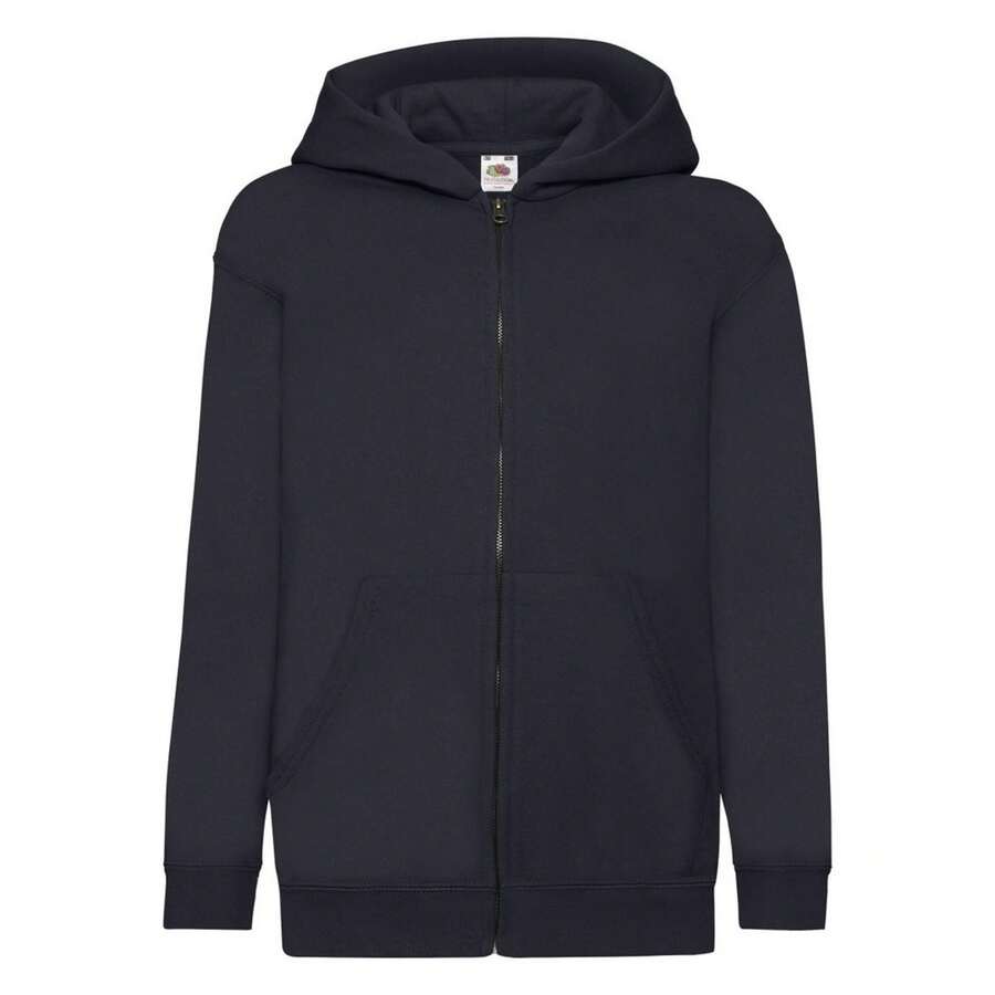 Fruit of the Loom Childrens/Kids Classic Hooded Jacket (Deep Navy) - 藍色 - 查看 1