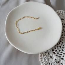 1pc Minimalist Sterling Silver Chain Bracelet For Women For Daily Decoration