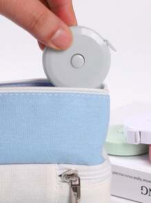 1pc Soft Tape Measure Retractable Measurement Body Fabric Sewing Tailor Cloth Knitting Craft Weight Loss Measurement Retractable Black Double Sided Tape Measure Body Measurement