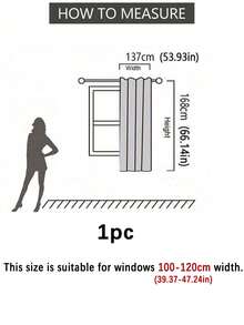 1 件多功能遮光窗帘，适用于阳台和客厅，实用且简约的设计 - 卡其色 - 查看 33