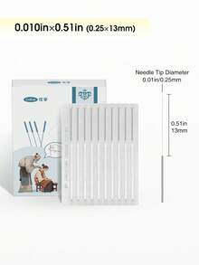 Cofoe 100 支体针针灸简单实用多功能一次性针灸针中医理疗针 - 銀色 - 查看 23