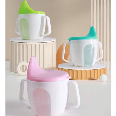 KUNT 1 chiếc cốc tập uống cho trẻ sơ sinh và trẻ mới biết đi, bình nước chống rò rỉ, chống tràn, cốc nhựa 150ml