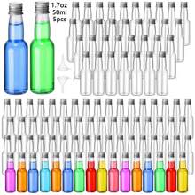 48pcs 25ml 50ml Mini Liquor Bottles Set, Mini Empty Plastic Shot Bottles, Airtight Spirit Bottle With Caps Mini Wine Bottles, Bar Party Supplies Thanksgiving, Halloween, And Christmas Are Applicable Durable Multi-Use For Juice, Sauces, Coffee