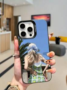 1pc Customized Personalized High-Quality Mobile Phone Case Compatible With IPhone 16, 15, 14, 13, 12, 11 Pro Max, Redmi, Infinix, Vivo, OPPO, Honor, Suitable For Couples, Friends, Family Holiday Gifts - Light Grey - View 4