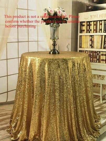1 Pieza Mantel con brillo dorado/plateado, Cubierta de mesa metálica brillante para fiesta de cumpleaños, Halloween, boda, decoración de banquete de hotel, estilo nórdico