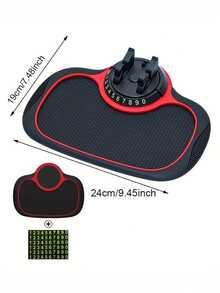 1 件可旋转汽车仪表盘手机支架，通用 360° 可调节支架，防滑硅胶垫，仪表盘支架，配有优雅天鹅夹，兼容 、Android 手机，生日、家人、朋友汽车配件礼物，车载手机支架 - 彩色 - 查看 1