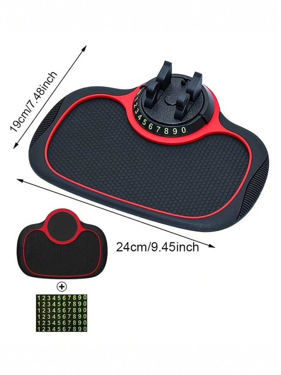 1 件可旋转汽车仪表盘手机支架，通用 360° 可调节支架，防滑硅胶垫，仪表盘支架，配有优雅天鹅夹，兼容 、Android 手机，生日、家人、朋友汽车配件礼物，车载手机支架 - 彩色 - 查看 1