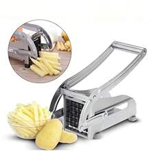 1pc Manual Potato Slicer, 304 Stainless Steel Multi-Function Cucumber And Radish Slicer, Home Fries Maker, Potato Cutter, Kitchen Accessories, Kitchen Items, Vegetable Cutter, French Fry Cutter,