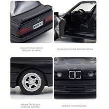 仿真1：36合金复古宝马M3汽车模型儿童玩具车摆件回力车开门收藏礼物生日礼物