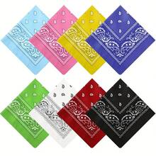 بندانا بطول 21 إنش مصنوع من البوليستر مزخرف بنقشة البيزلي متميزة بتصميم سريع الجفاف وماص للعرق، اختيار مثالي للهدايا