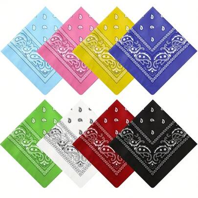 21 英寸聚酯纤维佩斯利摇滚街头嘻哈头巾，采用不吸汗装饰性速干设计，是送礼的理想之选