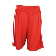 Spiro Pantalones cortos de baloncesto de secado rápido para hombres (Rojo/Blanco) - Rojo - Ver 2