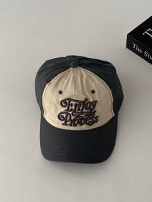 Bowknot Baseball Cap For Women, Summer UV Protection Visor Hat With Embroidered Letter, Retro Wide Brim Snapback Hat, Suitable For Large Head Circumference - One Size - View 15