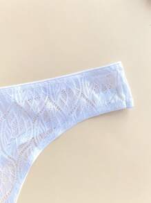 5pcs/Pack Plus Size Women's Soft Lace Thong Panties, Sexy Seamless Underwear