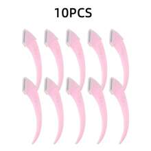 10/20pcs Assorted Crescent-Shaped Eyebrow Razors, Suitable For Beginners, Men & Women Eyebrow Grooming Tool